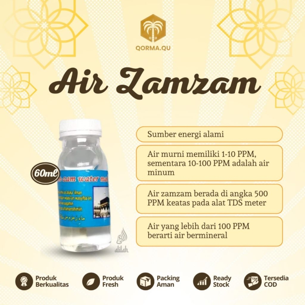 AIR ZAMZAM 60ML ORIGINAL | ZAMZAM MEKKAH