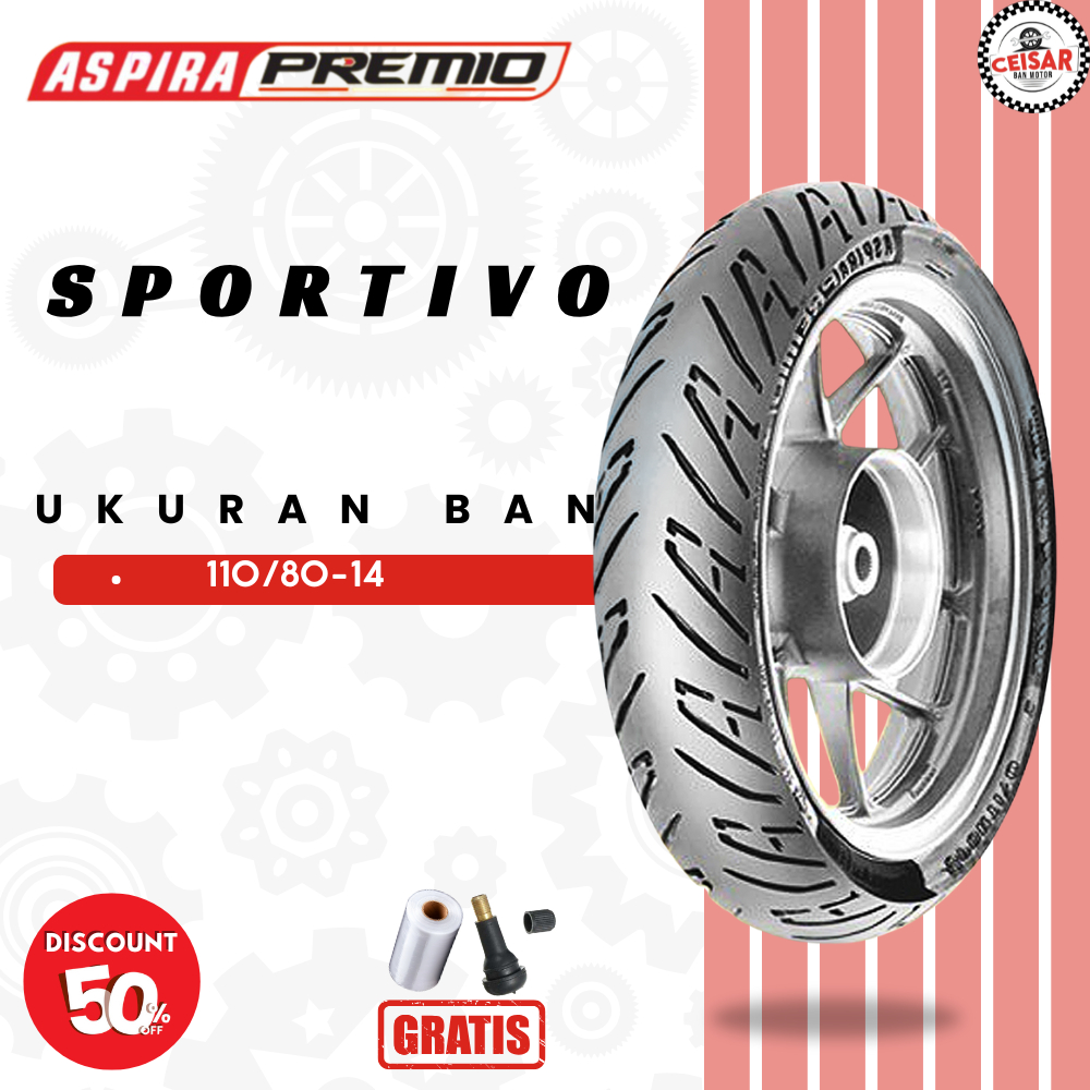Ban Depan Motor YAMAHA AEROX ASPIRA PREMIO SPORTIVO 110/80 Ring 14 Tubeless