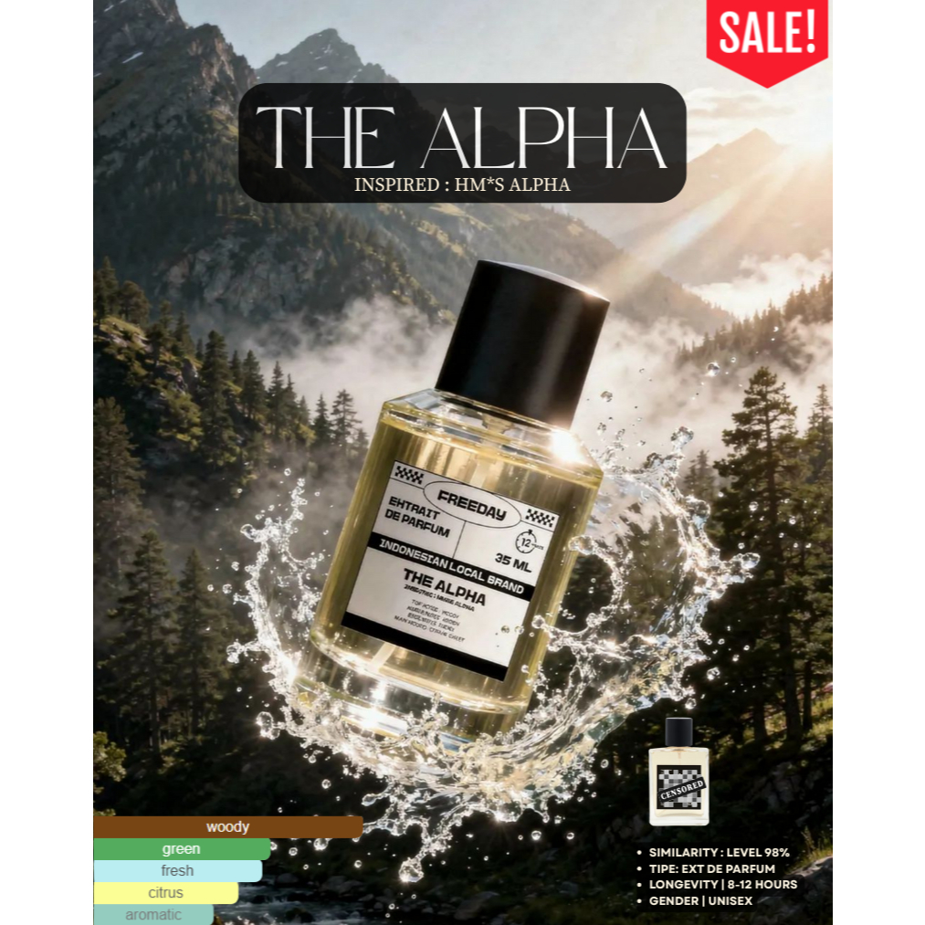 FREEDAY THE ALPHA PARFUM PREMIUM Pria dan Wanita Special Bundling 35ml Parfume Unisex