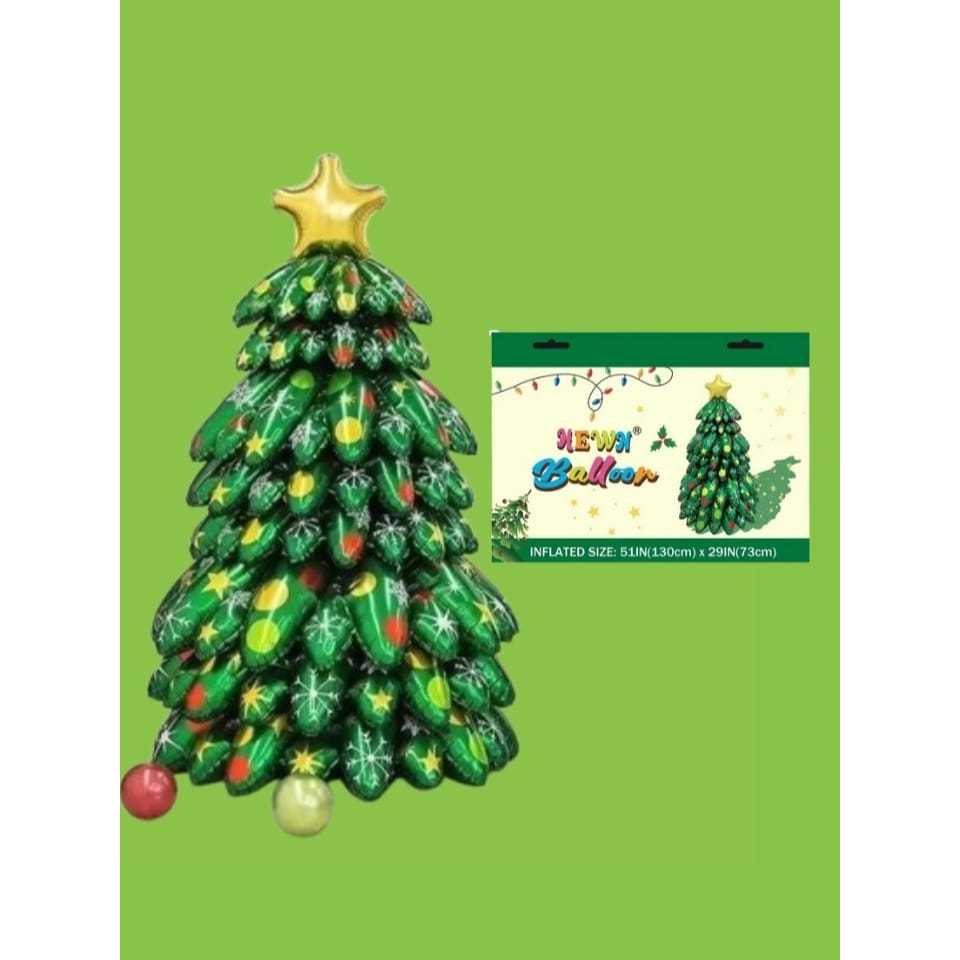 DIY Balon Foil Dekorasi Pohon Natal 4D Jumbo
