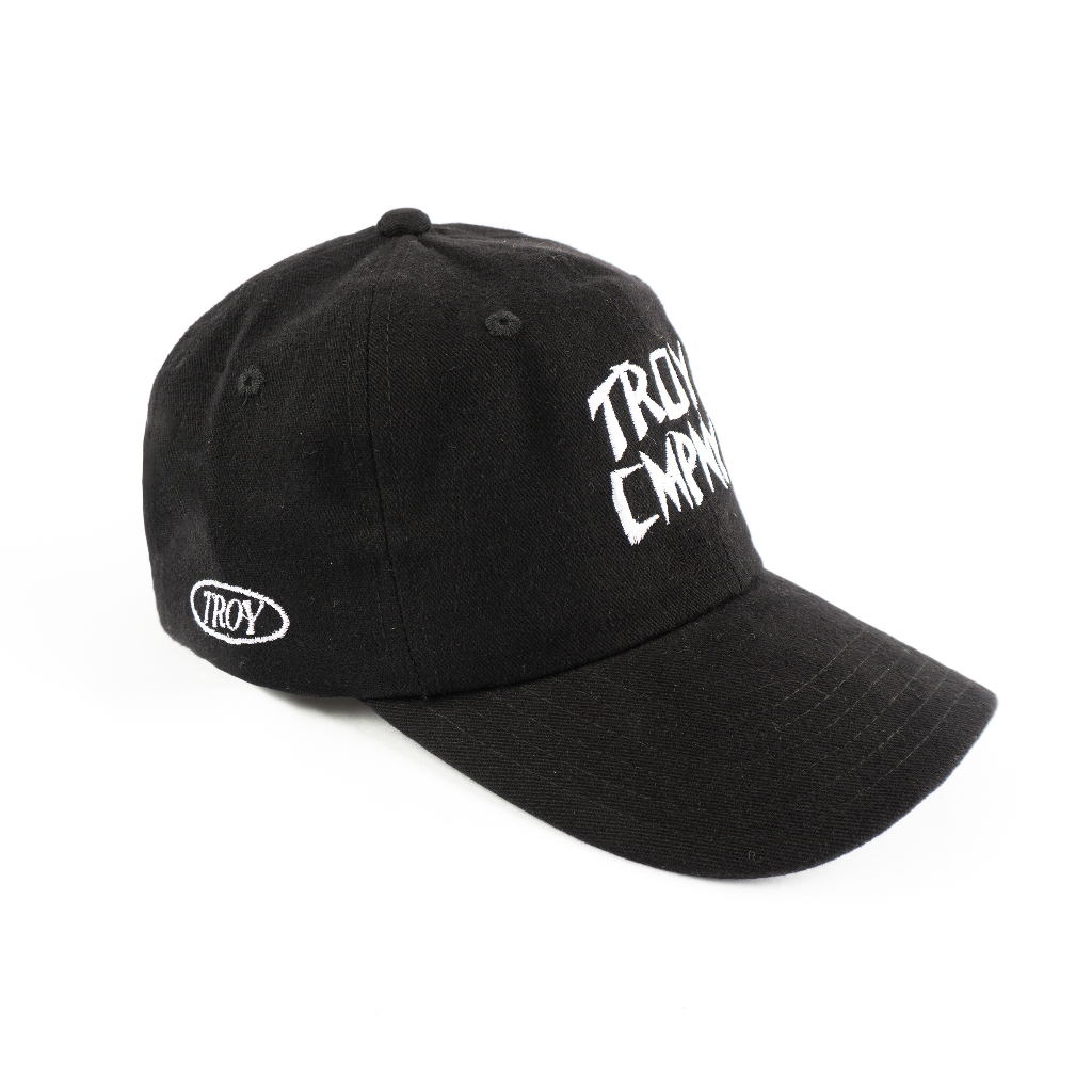 [Free Box] Troy Company Baseball Polo Cap Black Primitive - Topi Polo Baseball Hitam BC 3460