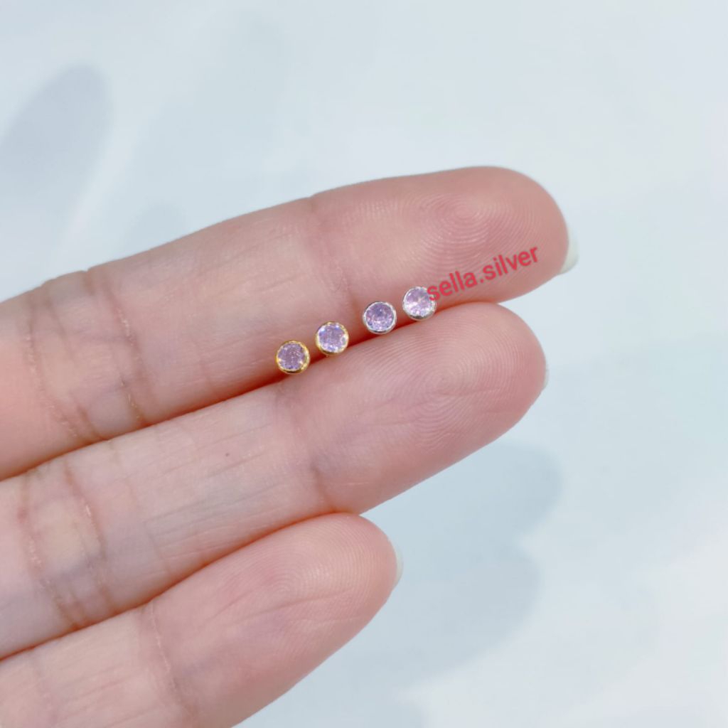 Giwang Tusuk Bayi 0.25 Gr Perak 925 Lapis Mas