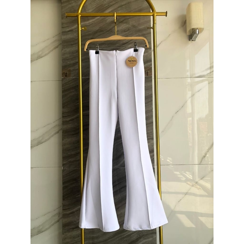 Cutbray Scuba Zipper Wanita Highwaist - Kulot Cutbray Scuba