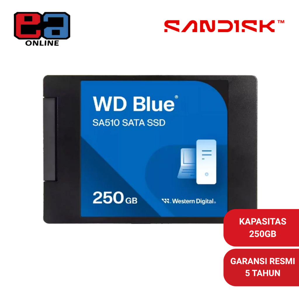 WD Blue SSD SA510 Internal 250GB / 500GB / 1TB / 2TB SATA III 2.5"
