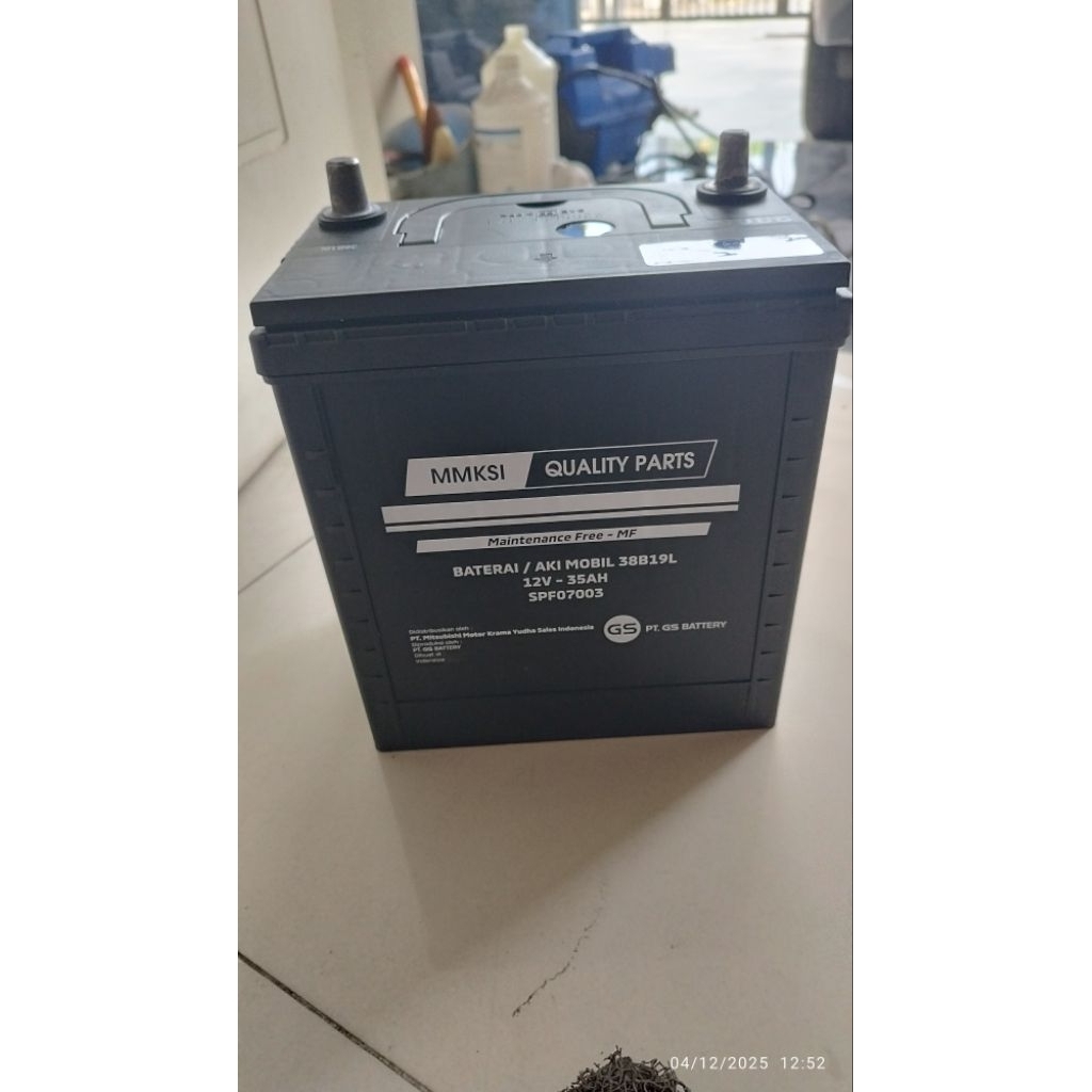 AKI GS 38B19L ORIGINAL BARU – 12V 35AH MF | Aki Mobil Xpander / Agya / Brio