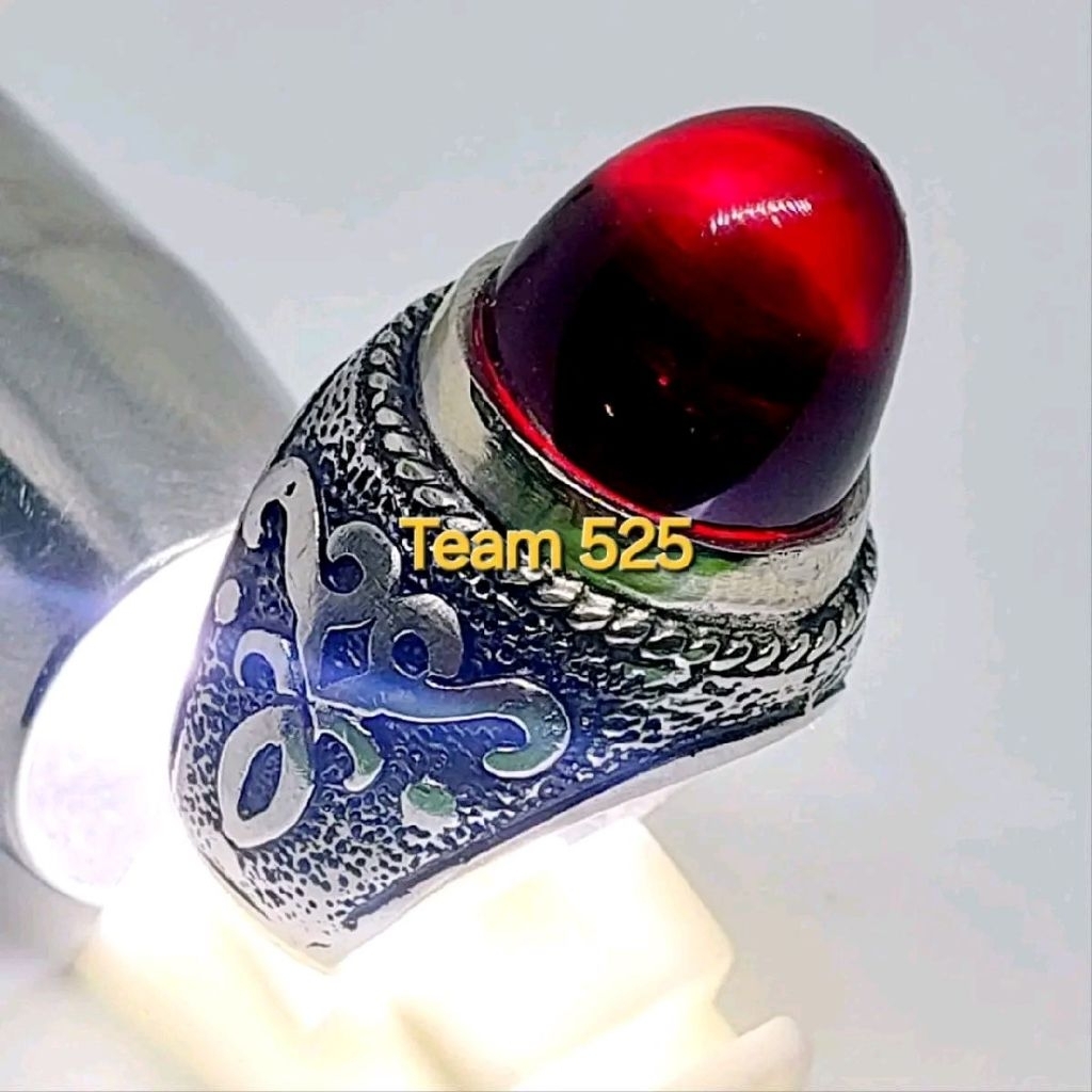Cincin batu akik lip4n merah delima model nucleus / merah siem Ring Alpaka super mewah