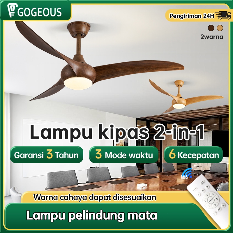 GOGEOUS COD Lampu Kipas Angin  52 Inci kipas lampu gantung plafon remote kipas angin plafon