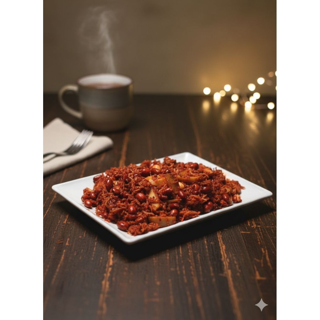 Teri kacang jengkol balado