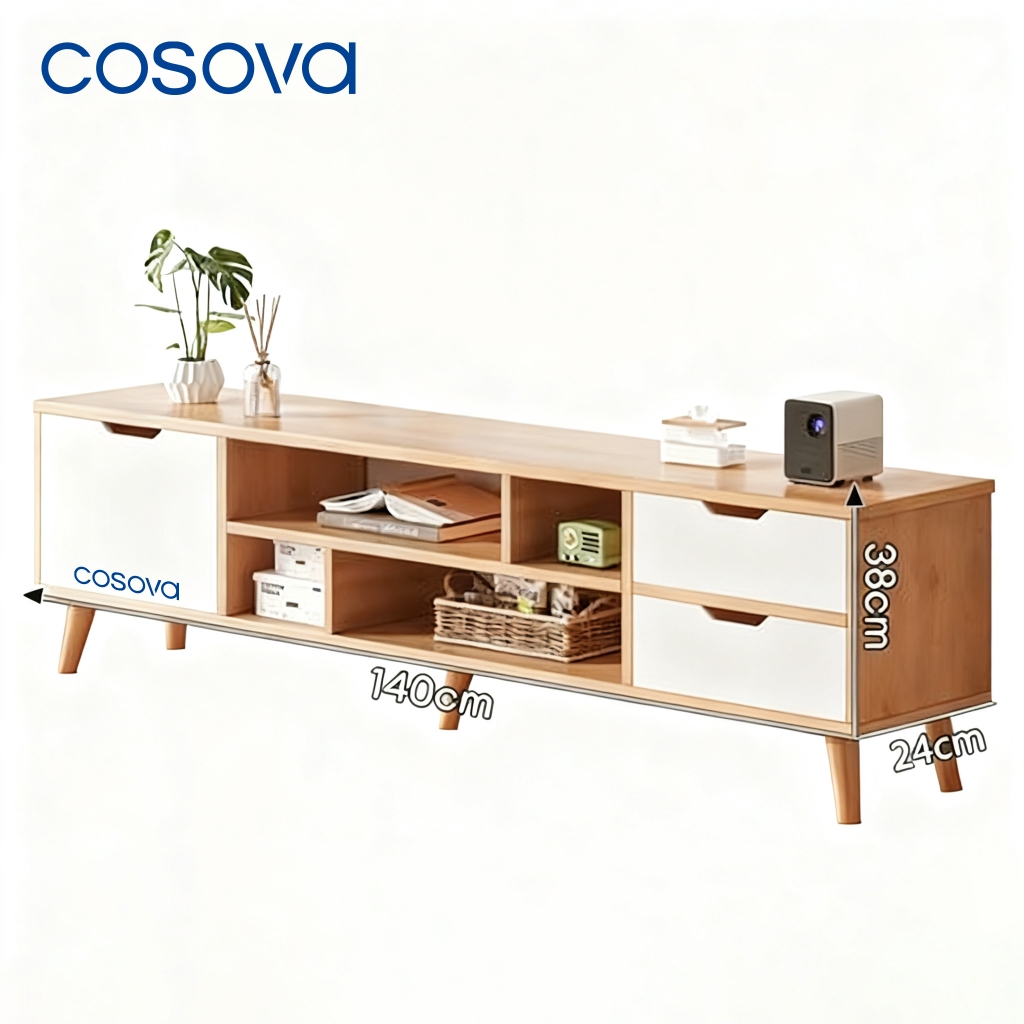 COSOVA Meja Tv 120CM / 140CM Meja TV Murah Meja TV Kayu Rak Tv Lemari TV Kabinet Tv