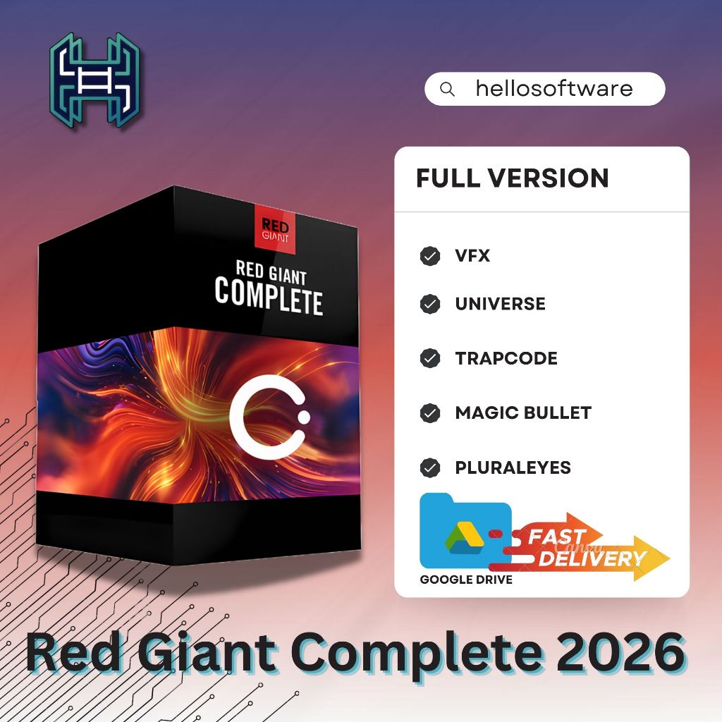 (WIN/MAC) Red Giant Complete 2026 - PluralEyes/Magic Bullet/Trapcode Suite/Universe/VFX Suite - Full
