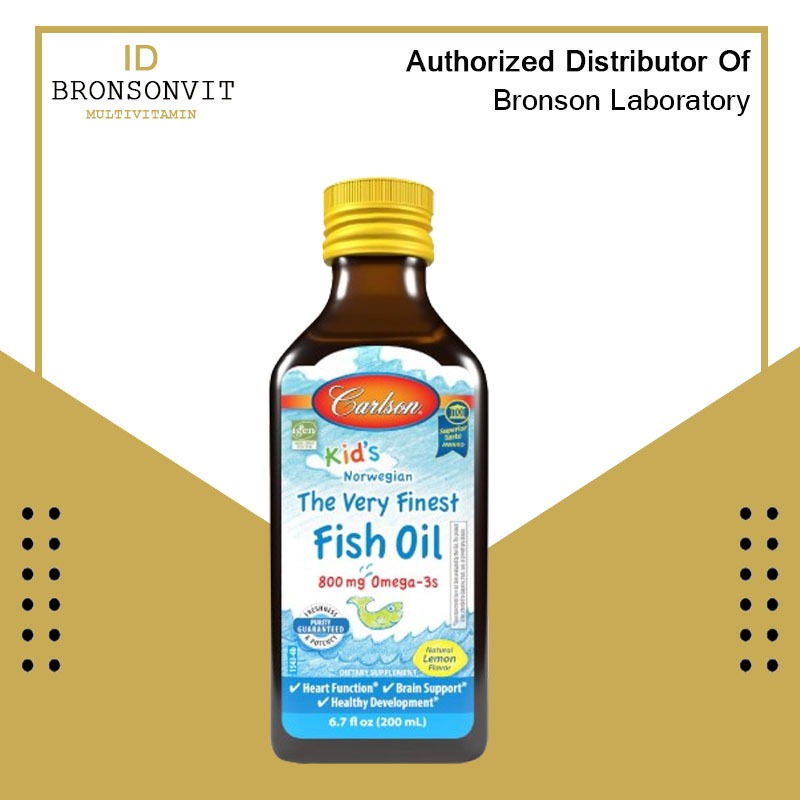 Carlson Kids Norwegian The Very Finest Fish Oil Omega Minyak Ikan Anak - 200 ML