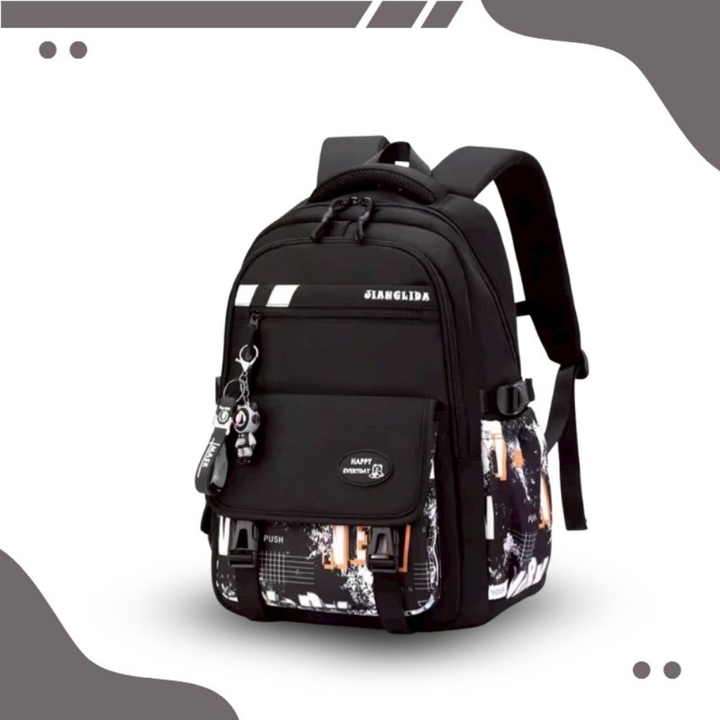 JIANGLIDA - Tas Ransel Punggung Tas Ransel Jianglida Warna 2 dengan Banyak Bundling Tas Ransel Sekol