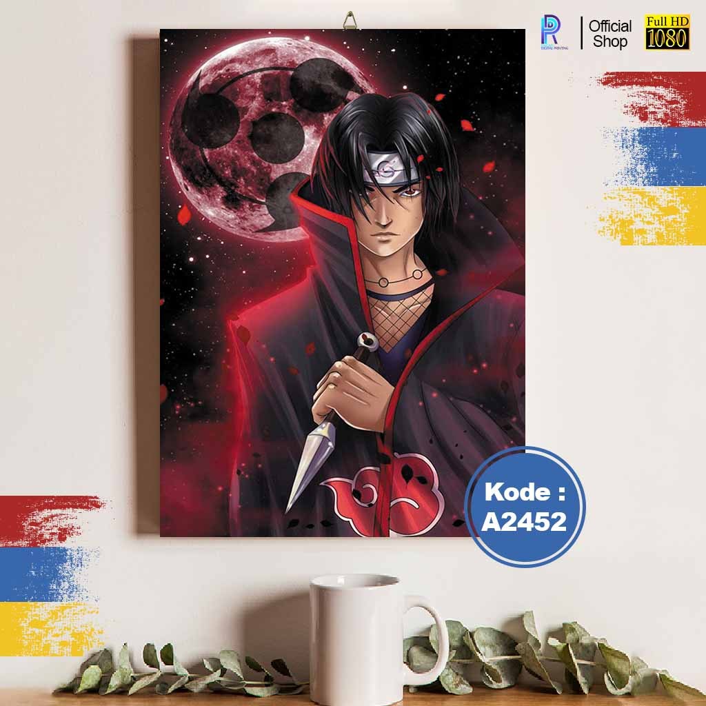 Hiasan Dinding Kayu ITACHI UCHIHA Poster ITACHI UCHIHA Wall Decor Unik untuk Kamar & Ruang Tamu AA24