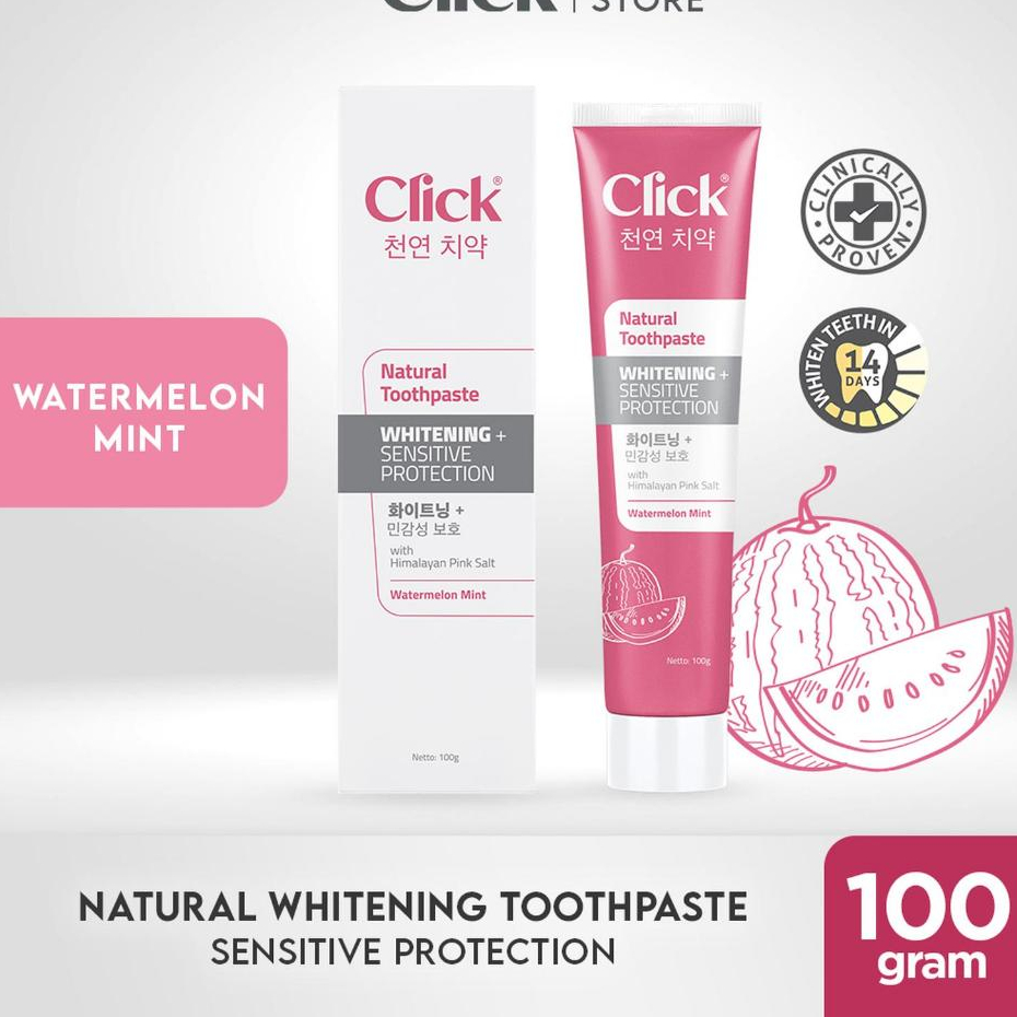 Click Natural Toothpaste Whitening + Sensitive Protection