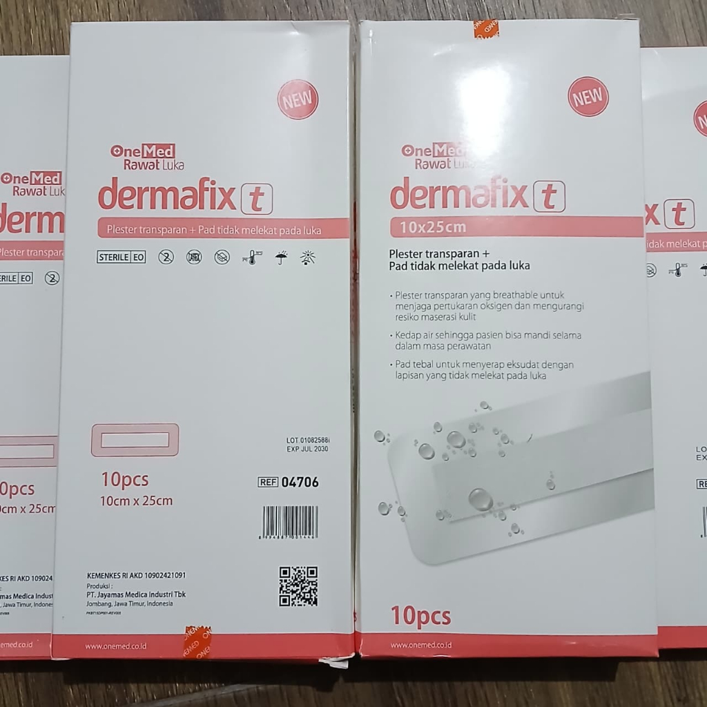 Dermafix  T Plester Sesar Anti Air 10x25 cm /  Plester Luka (BOX)