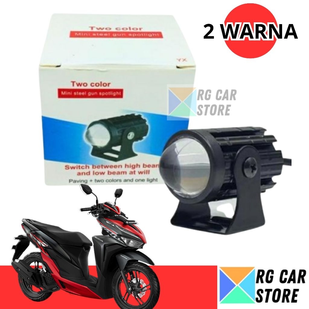 Lampu Tembak Laser LED Vario 125/150 2 Warna-LED Lampu Sorot Mini Projie Garansi 1 Tahun