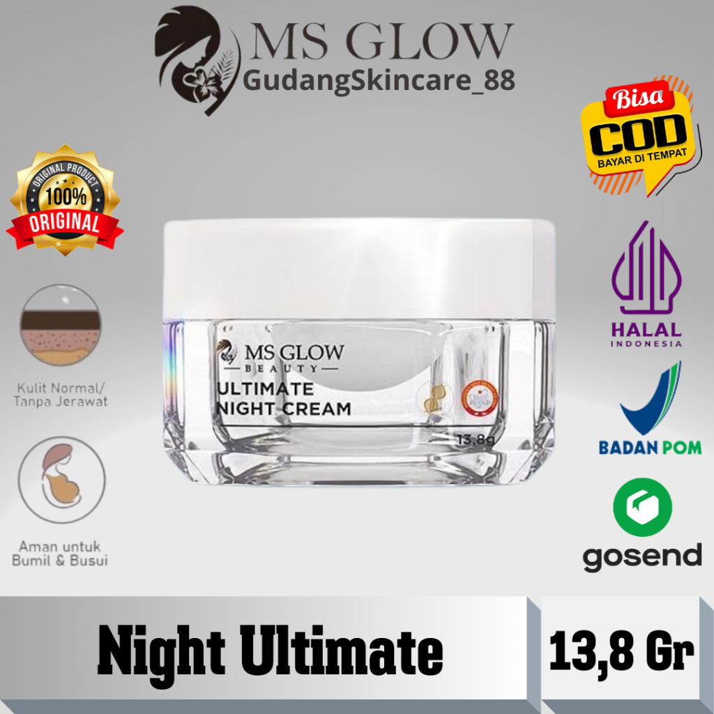 Night Cream Ultimate Ms Glow Cream Flek Hitam Membandel Krim Ms Glow Flek Hitam Noda Hitam