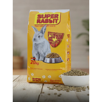 Makanan Kelinci Hias, Pedaging, Ternak & Pakan Pelet Kelinci Peliharaan SUPER RABBIT STANDART 20 Kg 