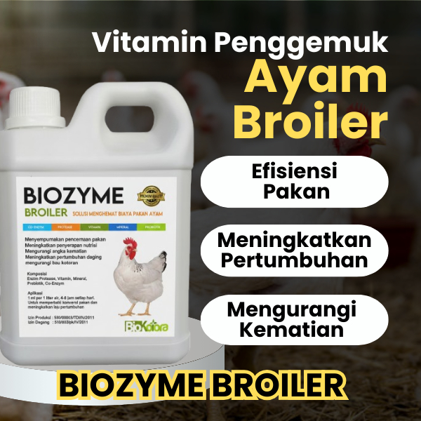 Biozyme Penggemuk Ayam Broiler Vitamin Cepat Besar Obat Penggemuk Ayam Broiler Booster Penggemukan