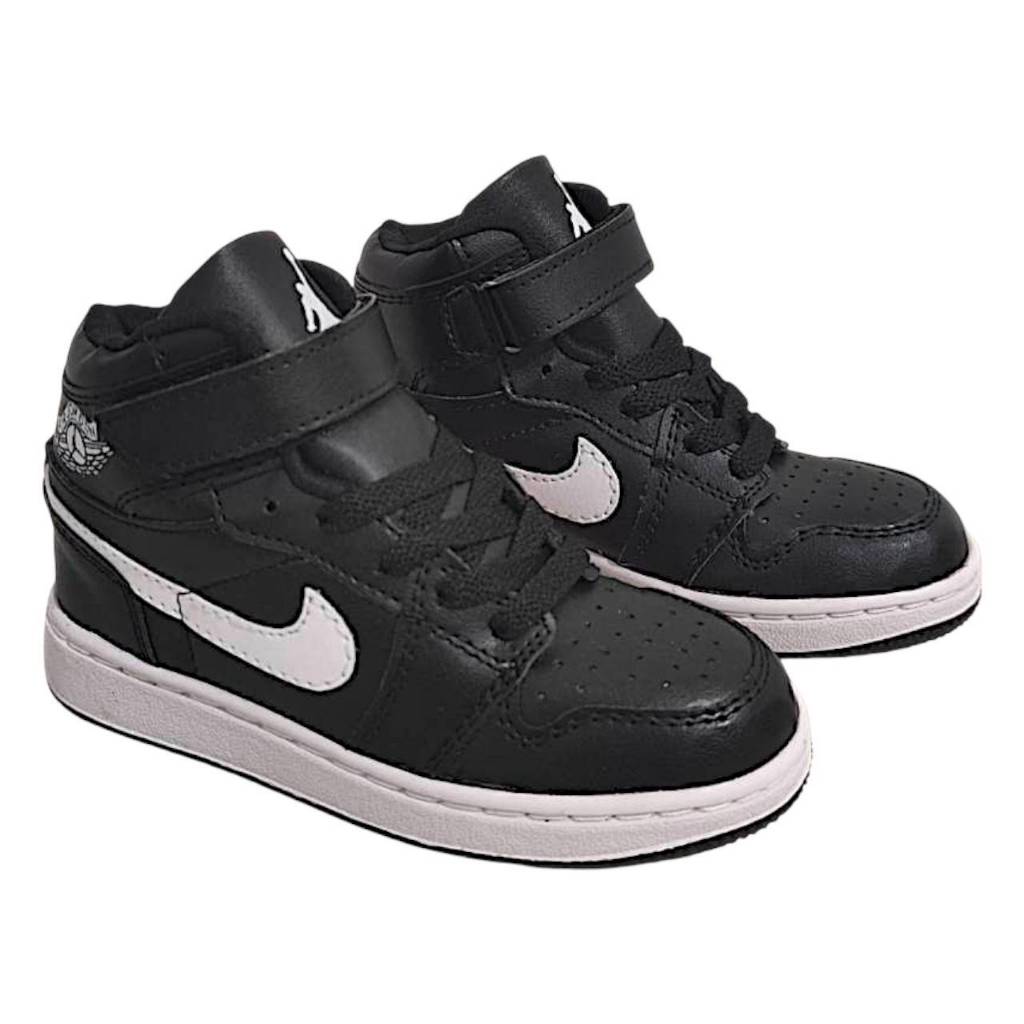 Sepatu Jordan Anak Laki Laki 1-10 Tahun Sepatu Jordan Sekolah TK SD Hitam Free Kaos Kaki Box Cod