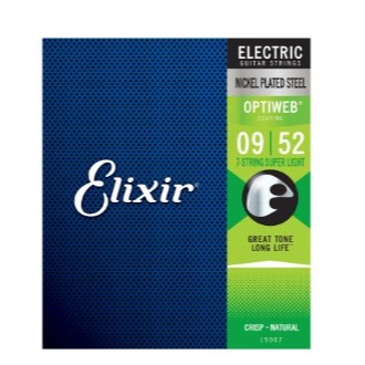 Senar Gitar Elektrik Elixir 19007 Optiweb Super Light 7-String 09-52 Original