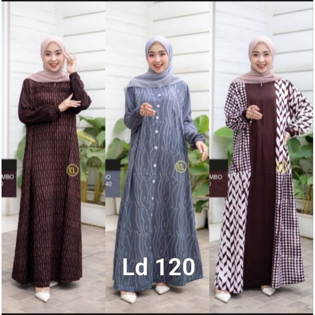 Gamis daster batik Twill ORI elzhaf jumbo ld 120