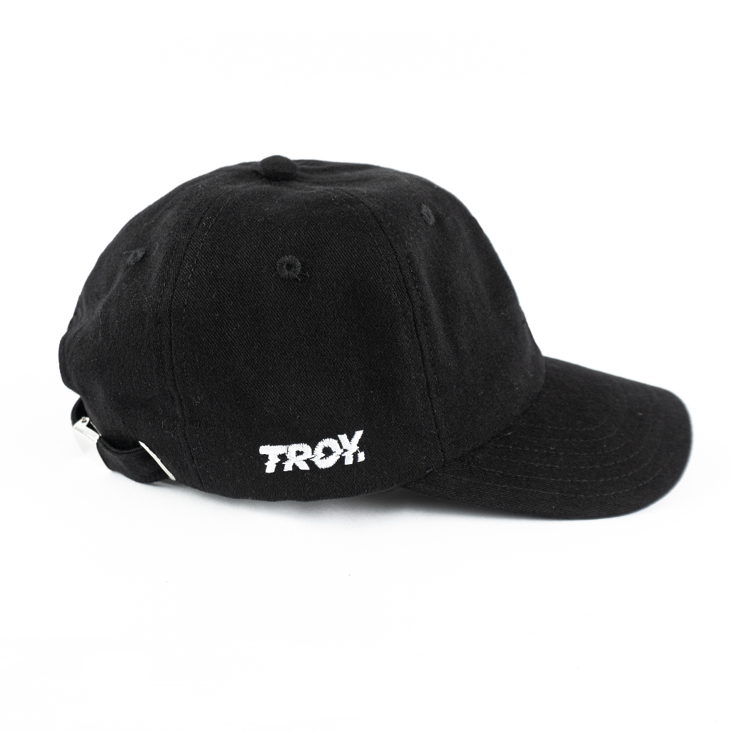[Free Box] Troy Company Baseball Polo Cap Black Badge - Topi Polo Baseball Hitam BC 3462