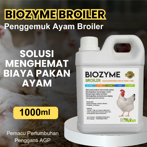 Biozyme Penggemuk Ayam Broiler Pakan Penambah Nafsu Makan Ayam Cepat Besar Hemat Pakan
