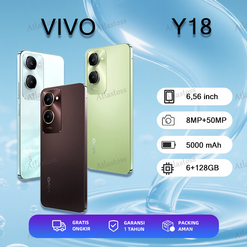 Hp VIVO Y18 NFC RAM 6/128GB smartphone 6,56 inch 5000 mAH garansi 12 bulan