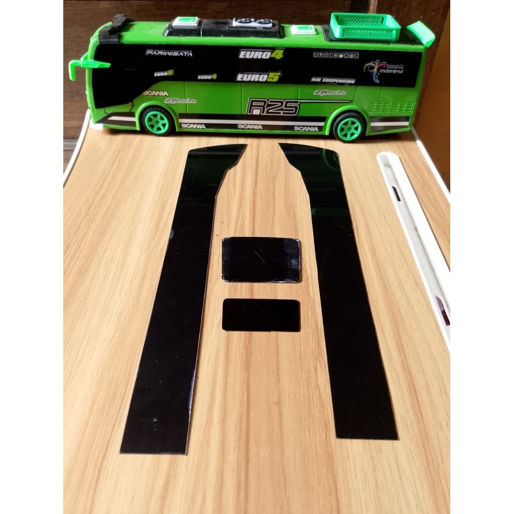 Kaca Miniatur Bus Rkc Mika Kaca Samping Miniatur Bus Plastik
