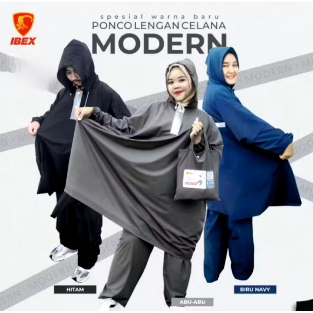 JAS HUJAN IBEX MODERN PONCO LENGAN CELANA / JAS HUJAN IBEX