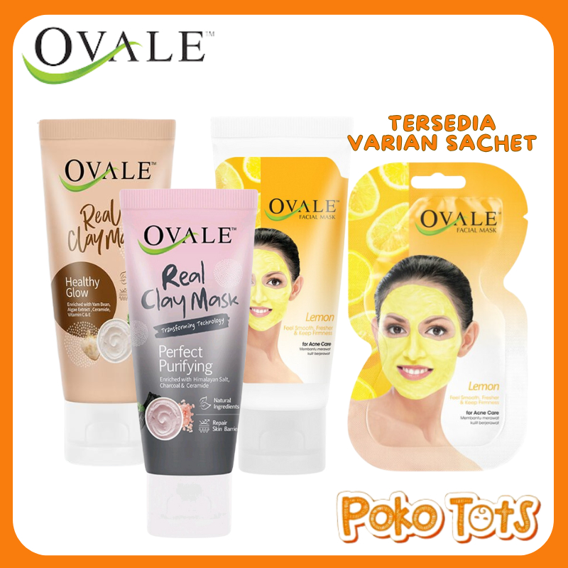 Ovale Facial Mask Bengkoang & Lemon Tube 75gr Masker Pencerah Wajah