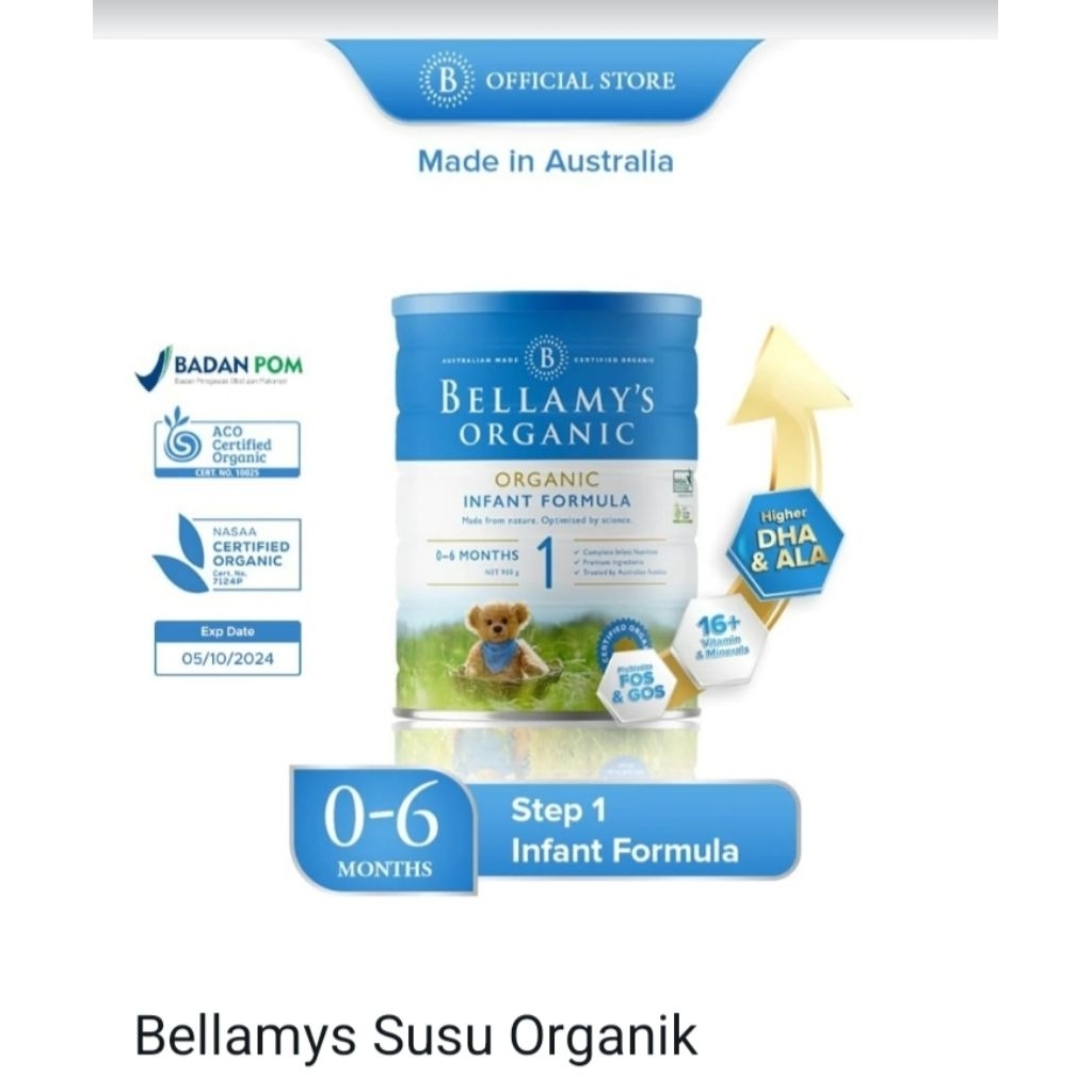 Bellamys organic step1(0-6bln)900 gram