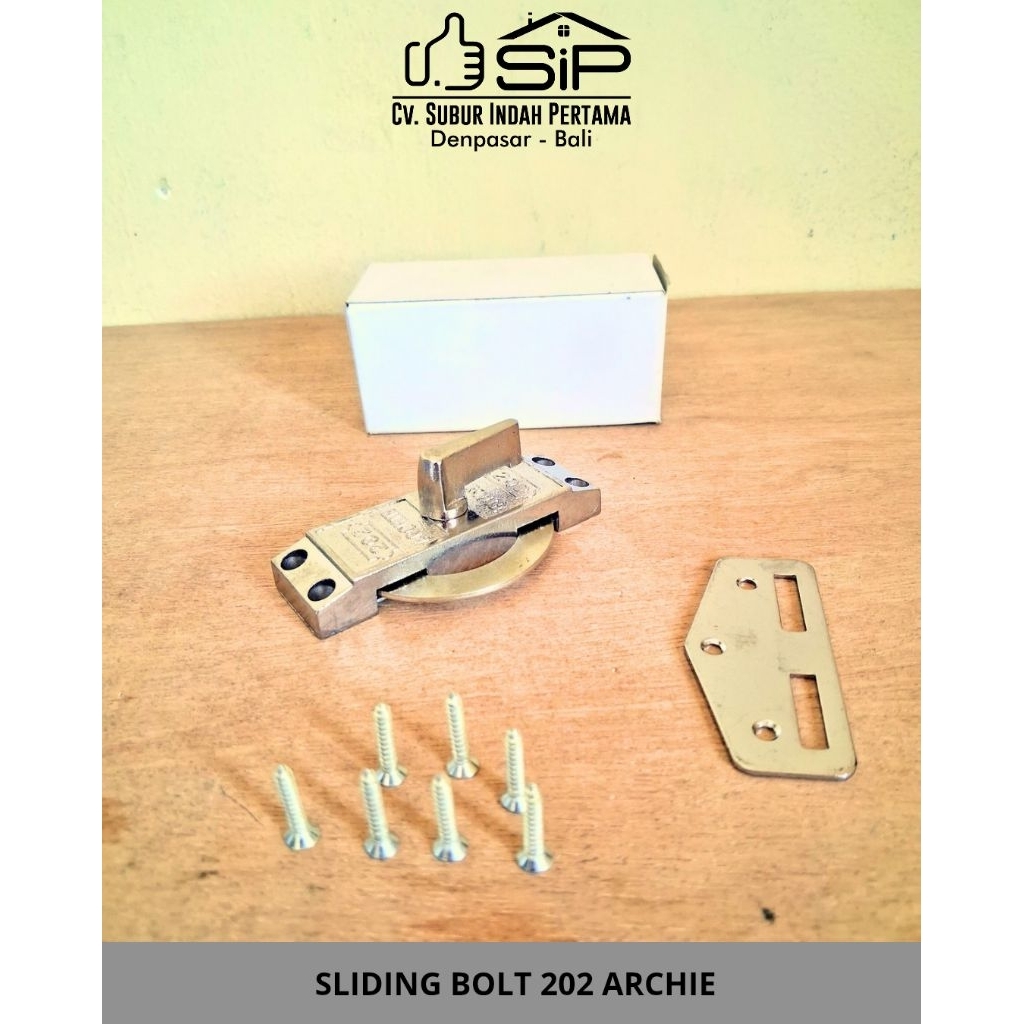 SLIDING BOLT 202 ARCHIE/Grendel/Slot Pintu/Kunci Pintu Sliding