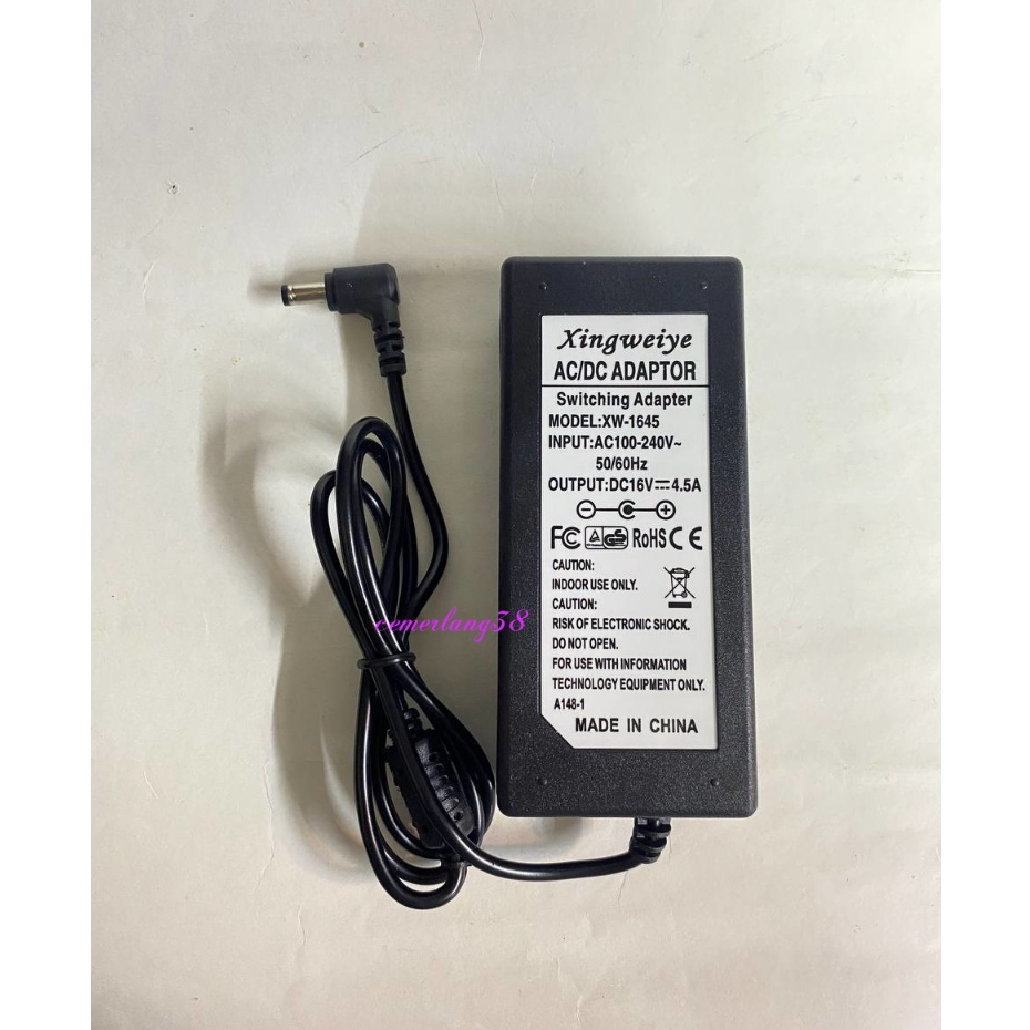 Switching Adaptor 16V 4.5A Adaptor 16volt 4,5ampere 72watt