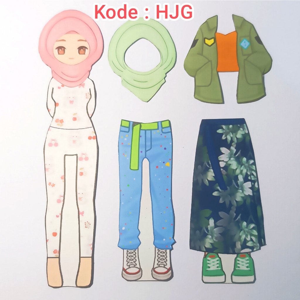 Busy Page Bp Bpan Orang Mainan Anak Edukasi Paper Doll Bongkar Pasang Baju Magnet Hijab Muslim Dress