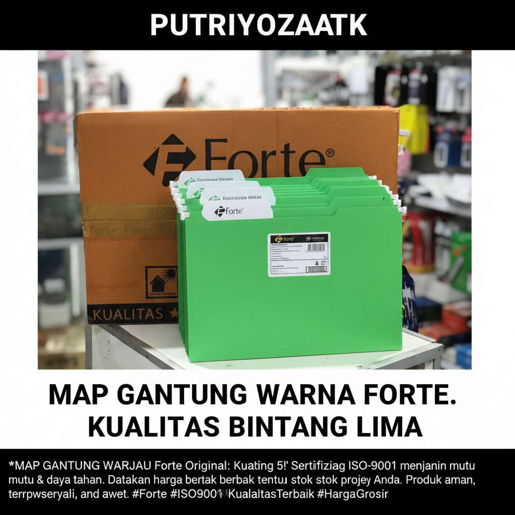 MAP GANTUNG/ HANGING MAP / SUSPENSION FILE FOLDER MERK FORTE WARNA HIJAU (1BOX)