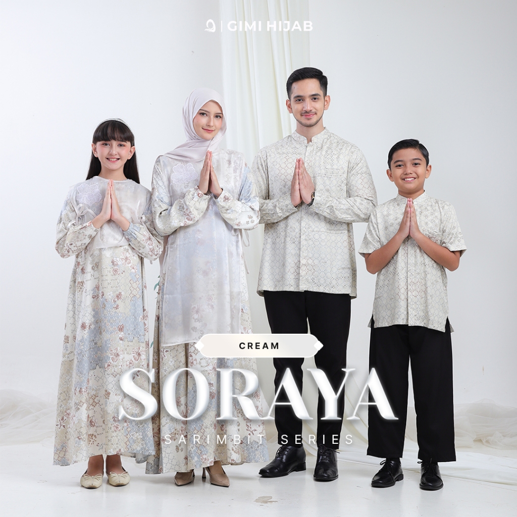 GIMIHIJAB - SARIMBIT LEBARAN 2026 SORAYA SERIES - Baju Sarimbit Keluarga Lebaran 2026