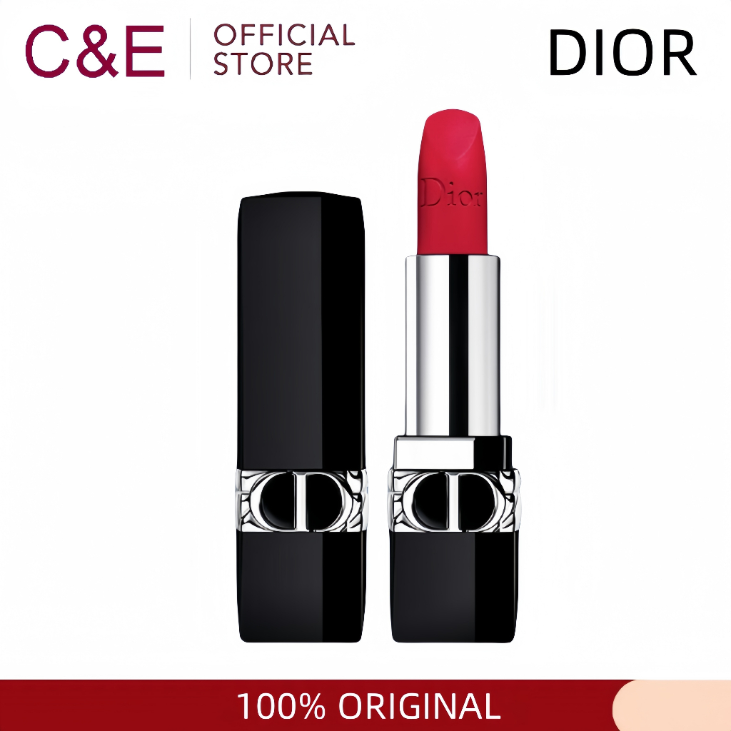 100% Original/Dior Matte Lipstick Rouge Forever Lipstik New Transferproof Full Size