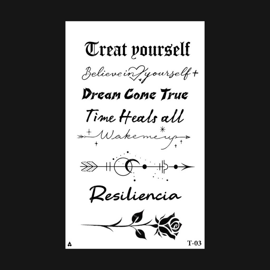 TM-Sticker tattoo temporary semi permanen Tulisan 03