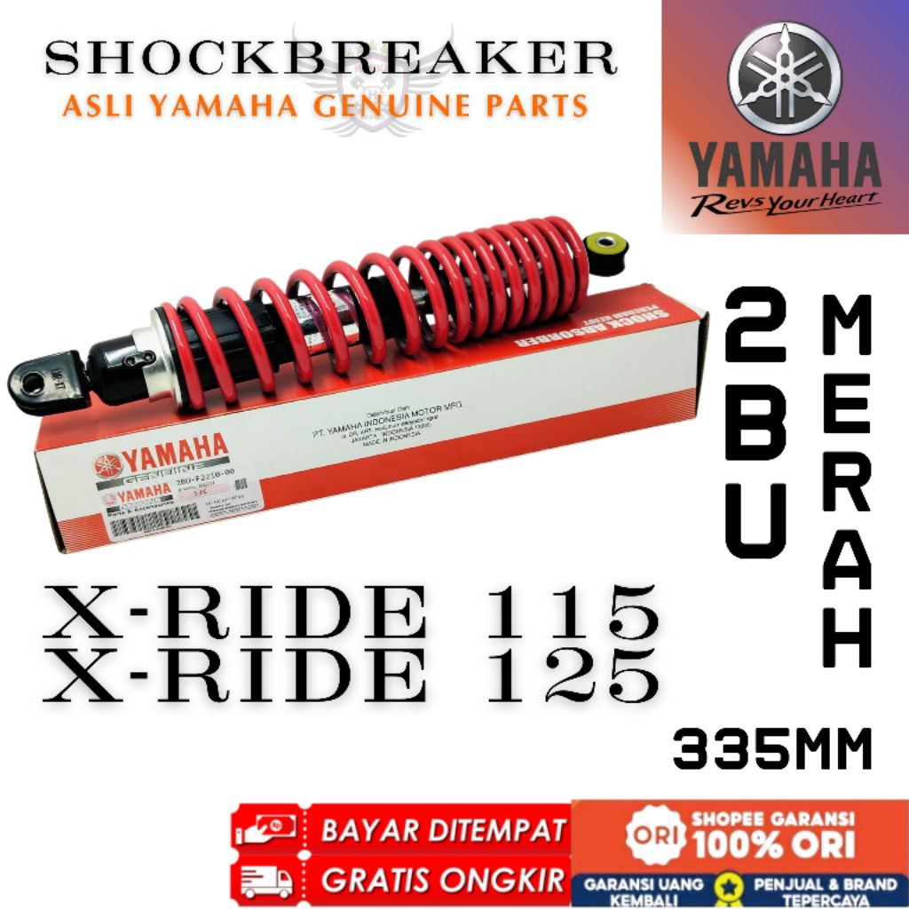 2BU ORIGINAL SHOCKBREAKER MERAH YAMAHA X-RIDE 115 YAMAHA X-RIDE 125
