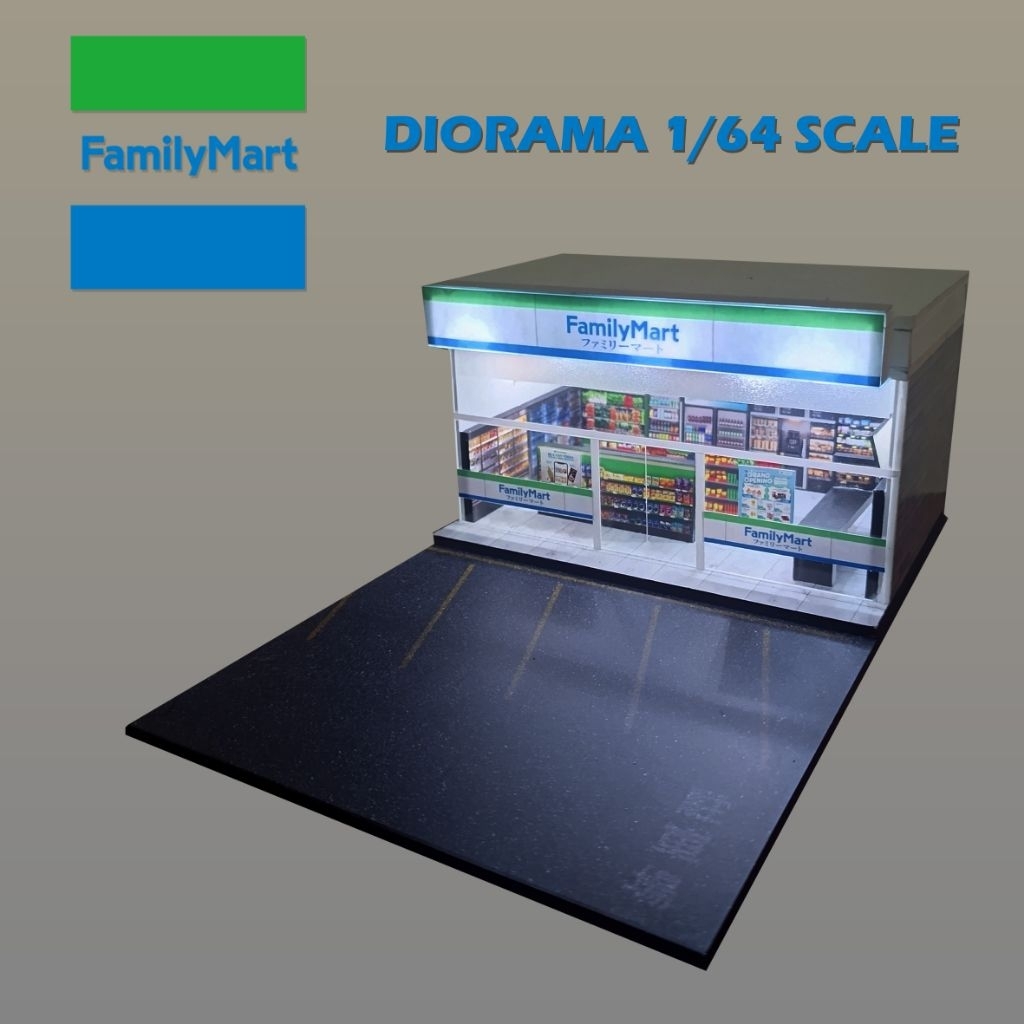 Diorama S2 Family Mart/lawson skala 64 hotwheels miniscale