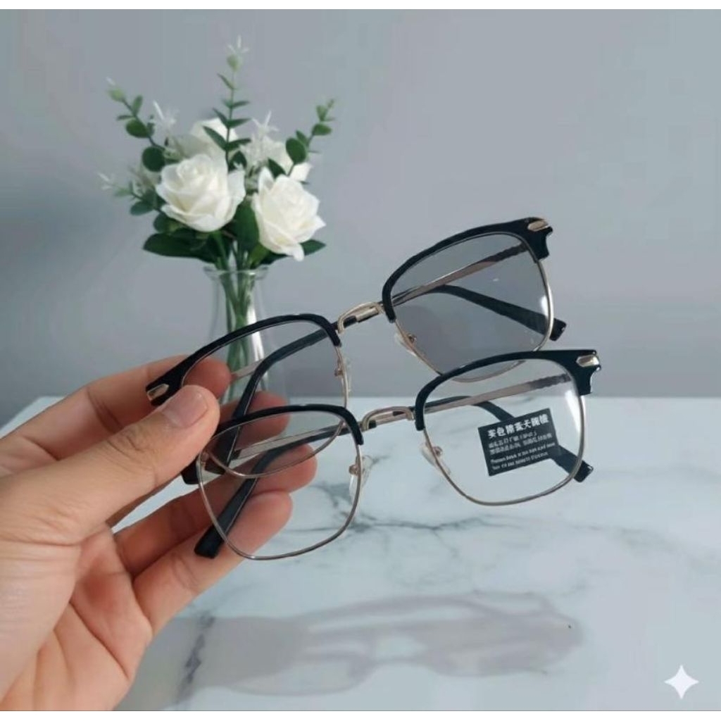 Kacamata Photocromic NormalFrame kotak Elegant Kacamata Normal
Photocromic Cewek Cowok 10049 Free Bo