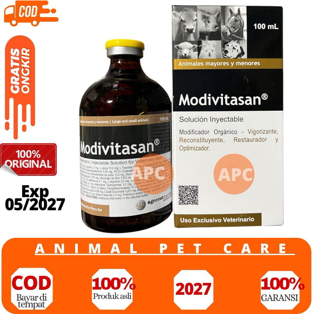 MODIVITASAN 100 ml - ATP MULTIVITAMIN LENGKAP HEWAN TERNAK