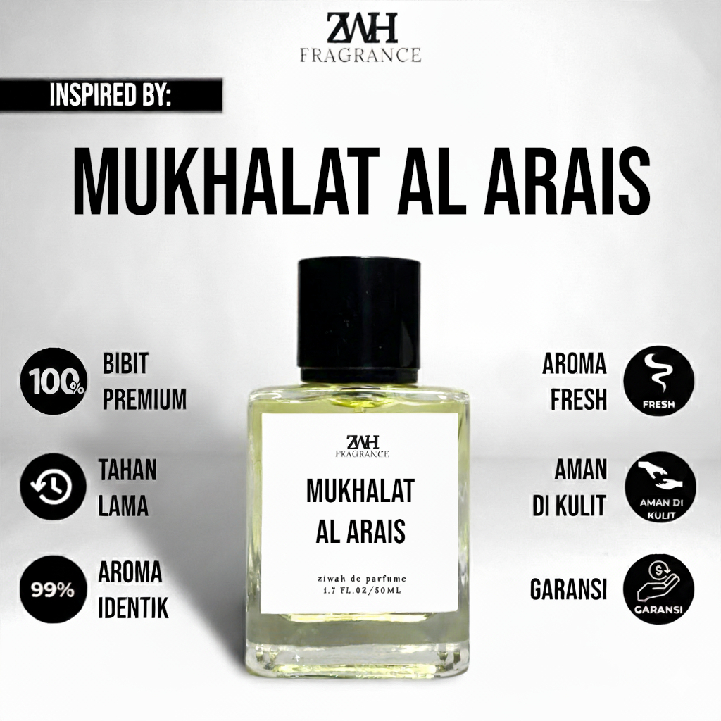 Ziwah Parfum Inspired Mukhalat Al Arais 50ml - 30ml Wangi Tahan Lama 24 Jam Kualitas Premium