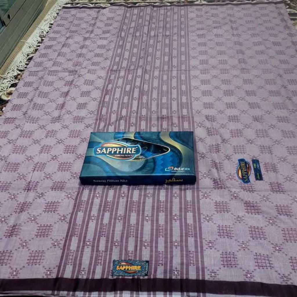 Sarung sapphire motif tetris terbaru