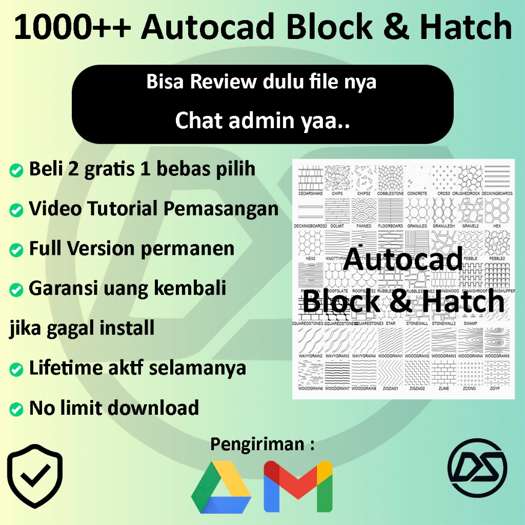 1000++ Autocad Block & Autocad Hatch