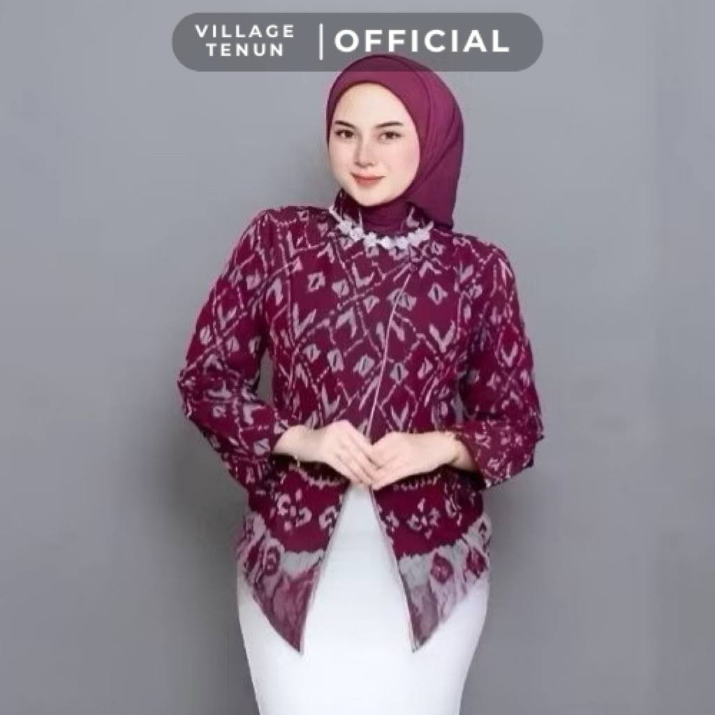 MAZA BLOUSE TENUN | ATASAN BATIK TENUN WANITA LAMARAN | BAJU LAMARAN