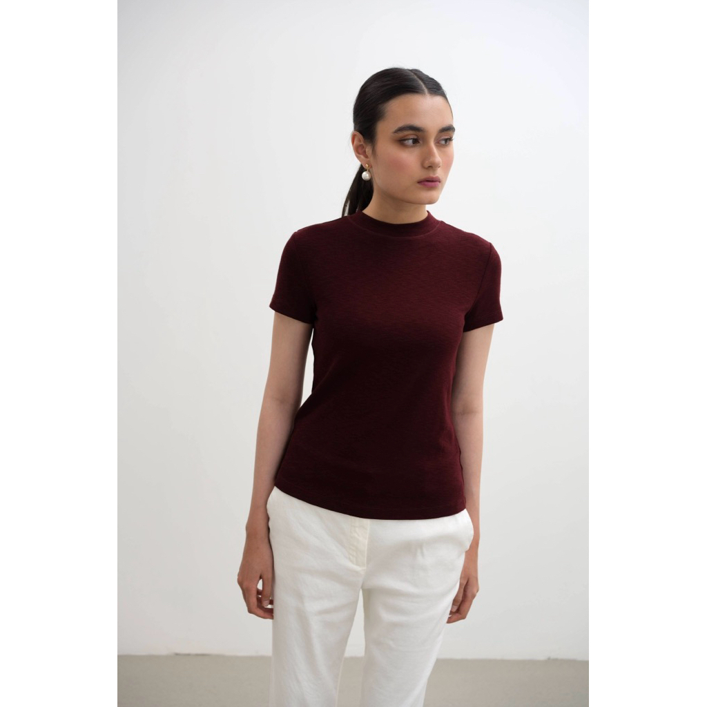 JEUN STUDIOS | Sera Top in Wine, Plum, Mocha