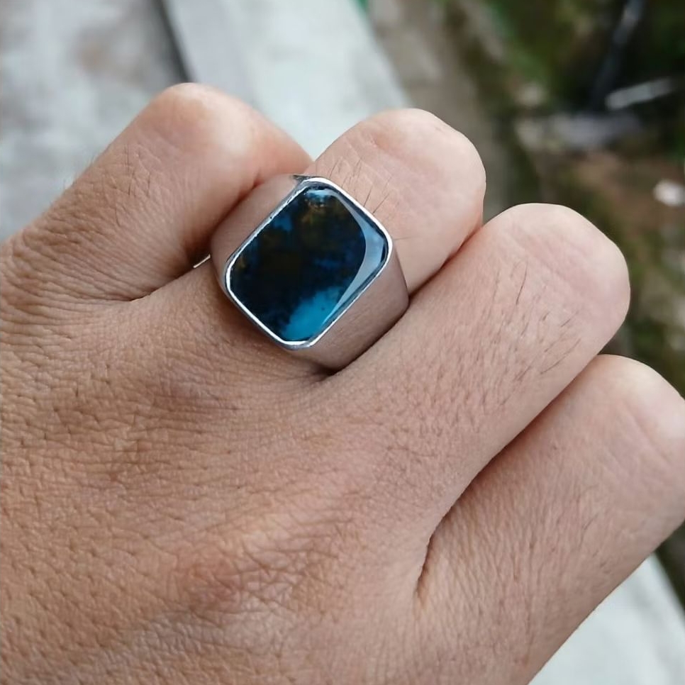 Cincin bacan kembang kotak natural